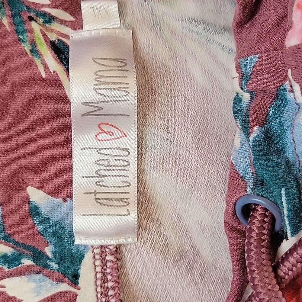 Latched Mama Floral Hoodie Top - Purple and Pink - Picture 2 of 5